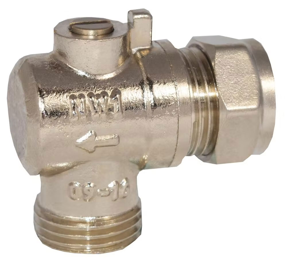 15mm X 1/2" A Flat Faced Angled Isolation Valve