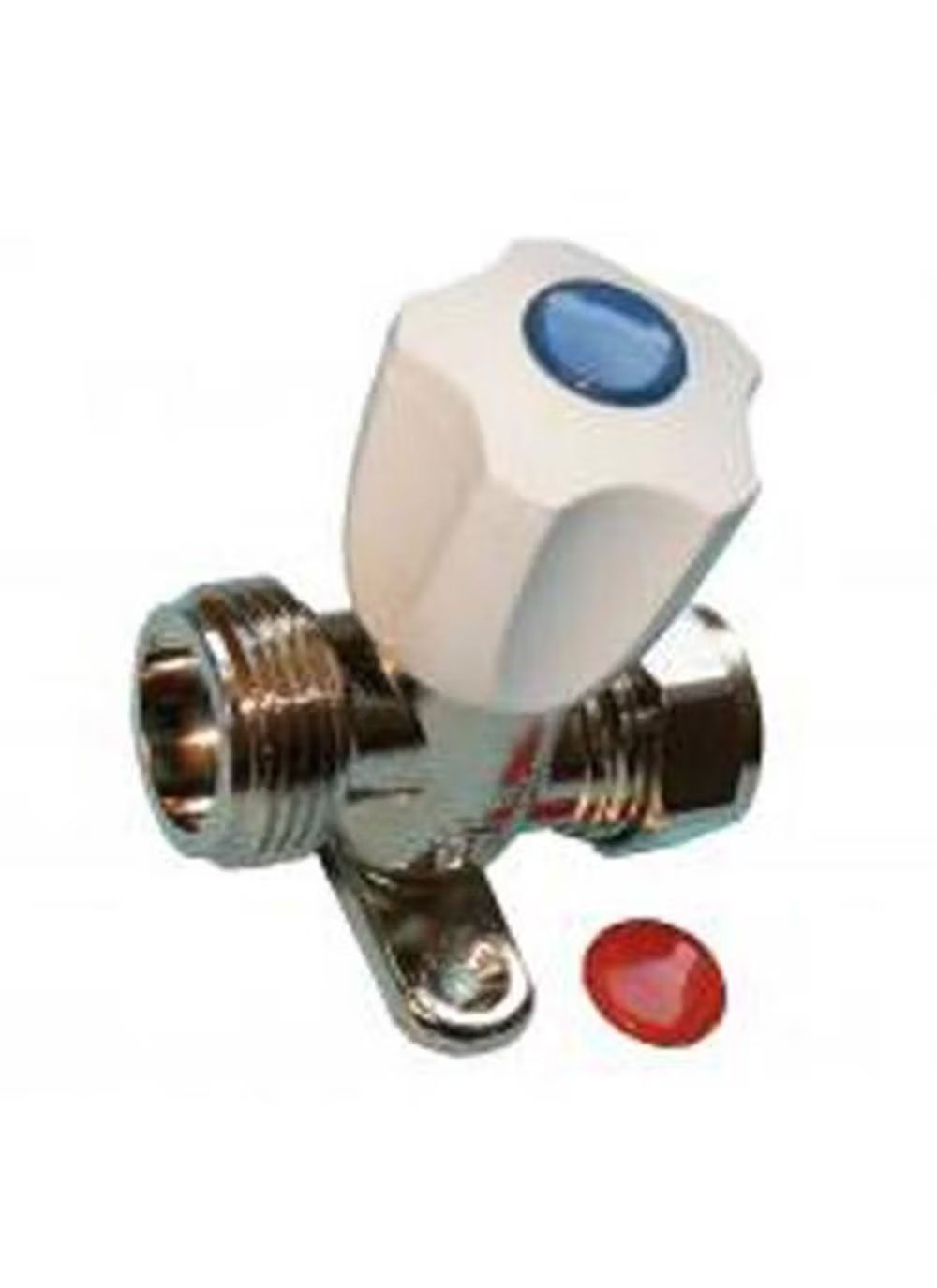 Straight washing machine valve with backplate