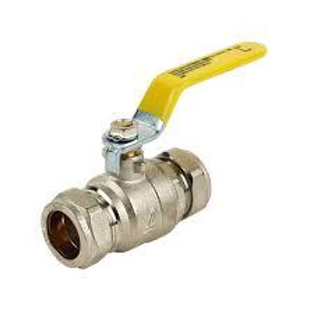 15mm Lever Valve Yellow Handle