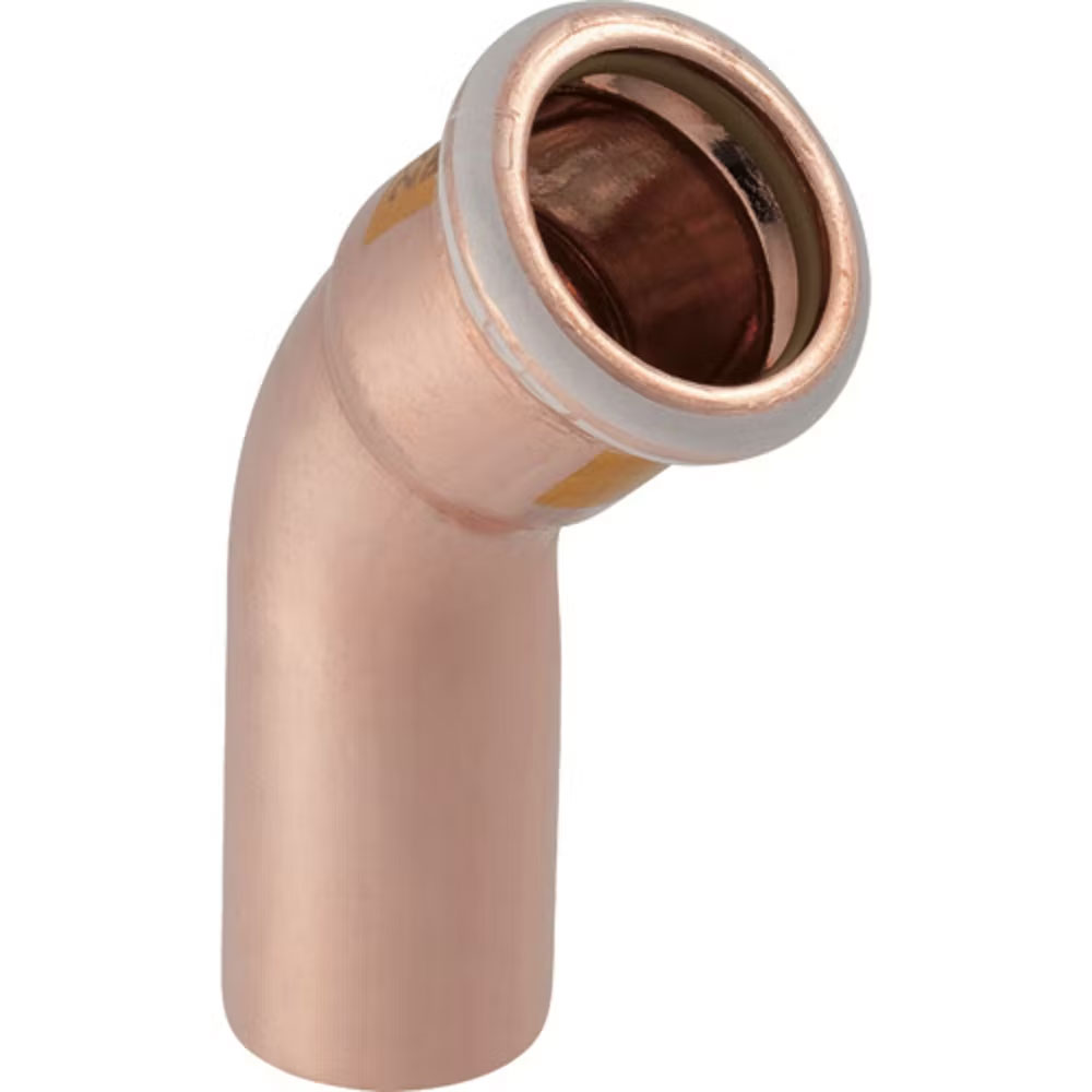 Geberit Mapress Copper Bend With Plain End 45 Degree Gas 22mm