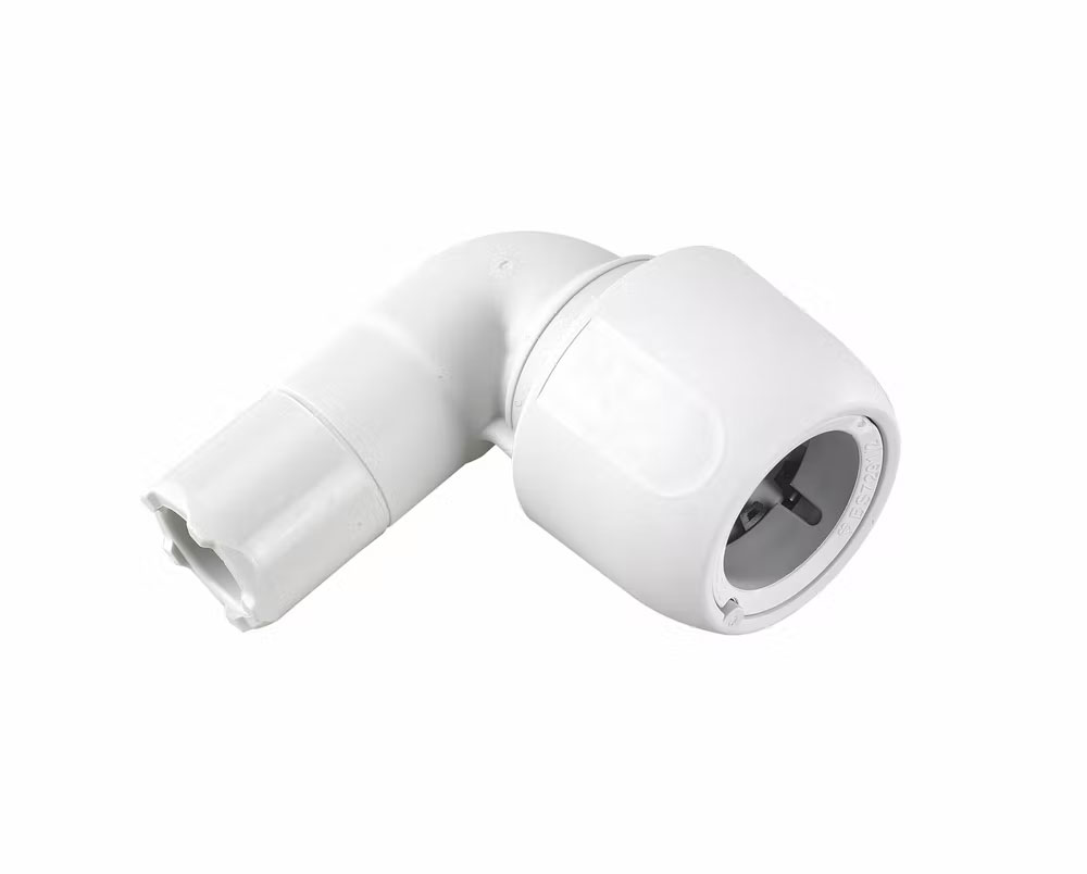 Hep2O spigot elbow 90 22mm white