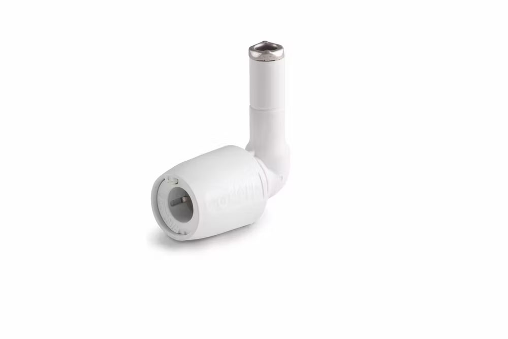 Hep2O spigot elbow 90 10mm white