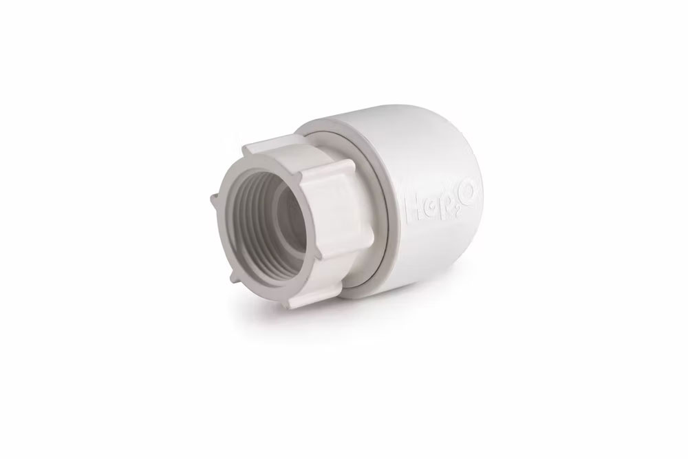 Hep2O Hand-TitanTM tap connector 0.75"x22mm white