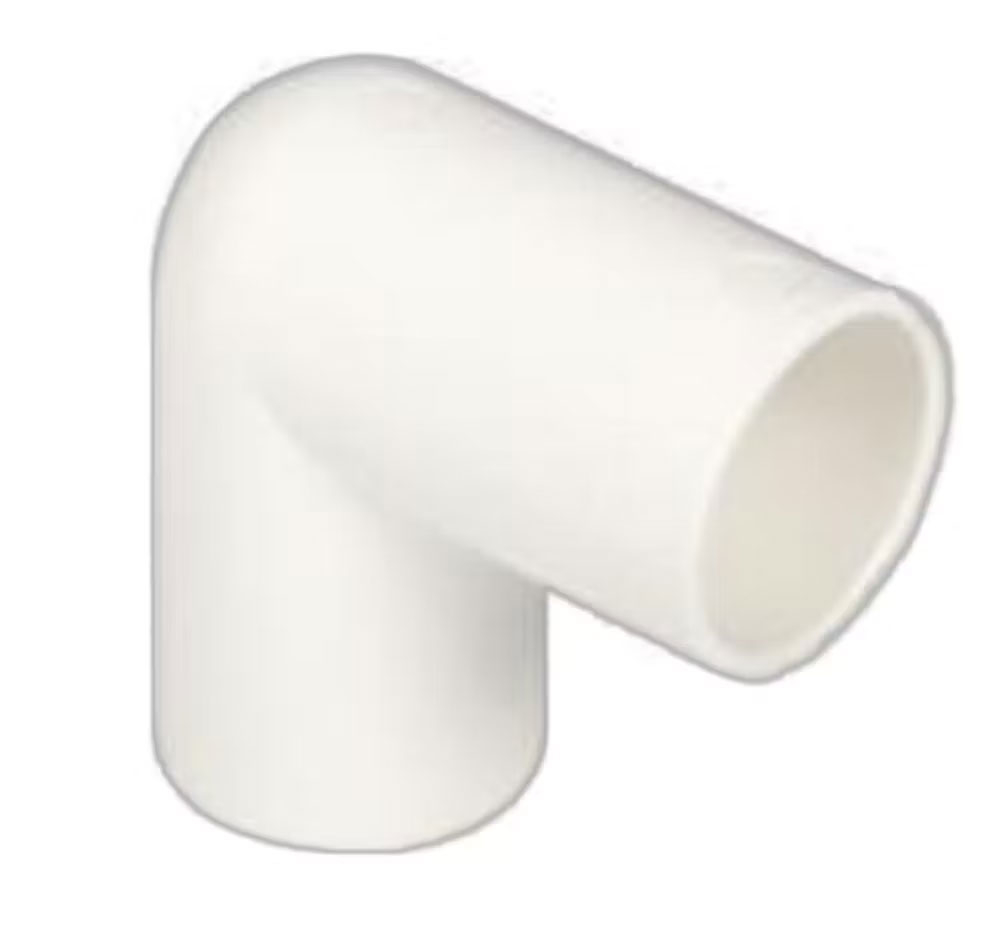 Solvent Overflow 90° Bend White