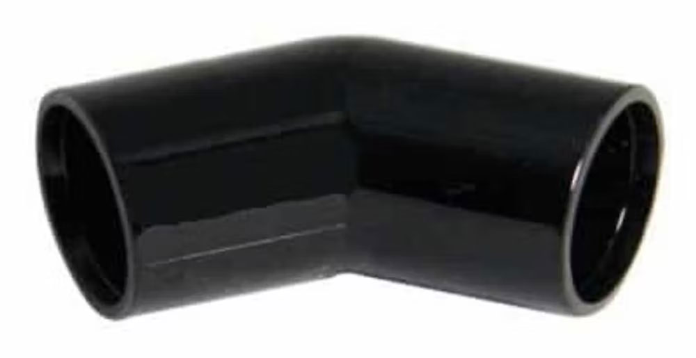 Solvent Overflow 45° Bend Black