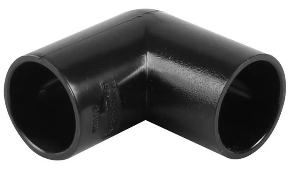 Solvent Overflow 90° Bend Black