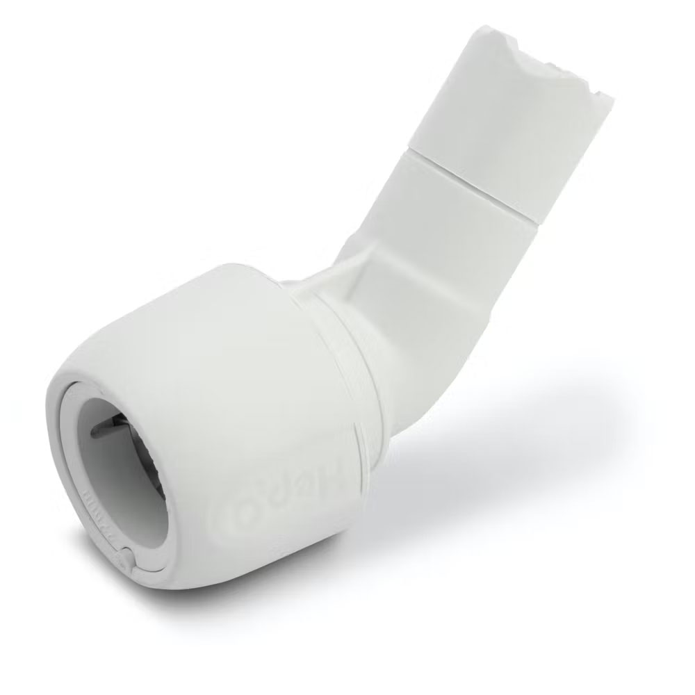 Hep2O obtuse bend spigot 135 22mm white