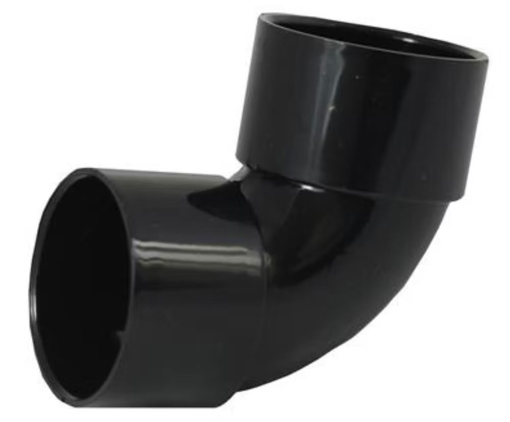 WASTE SOLVENT WELD 40mm 90 DEGREE SWEPT BEND BLACK