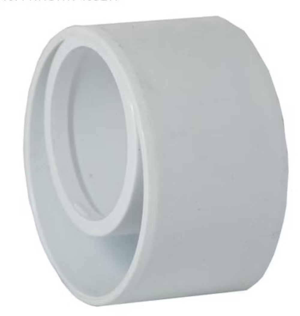 WASTE SOLVENT WELD 40MM X 32MM REDUCER WHITE