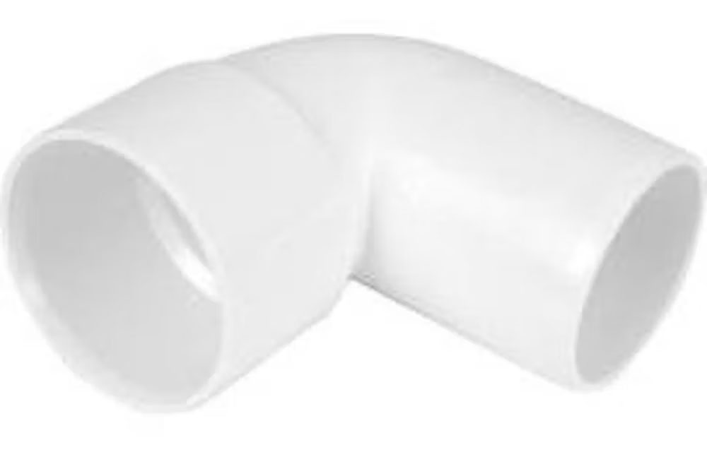 WASTE SOLVENT WELD 32MM 90 DEGREE SPIGOT BEND WHITE