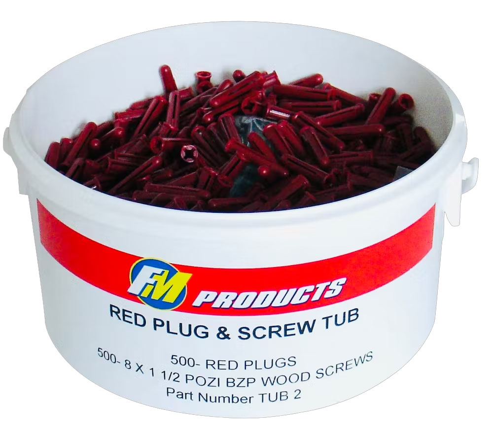 Plug And Screw Tub Red (500)