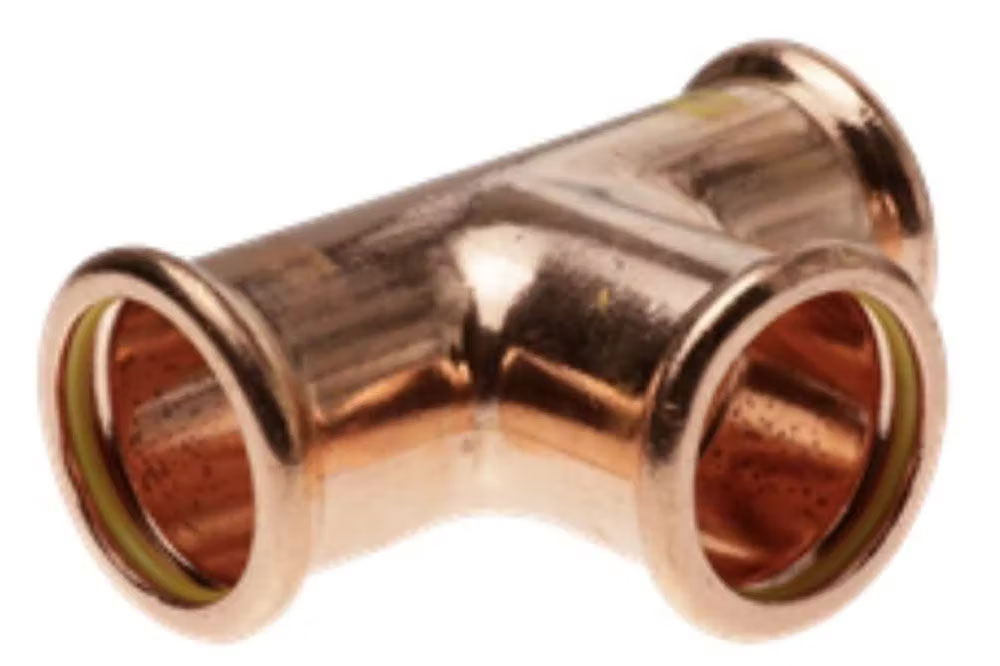 Pressfit Gas 22mm Equal Tee