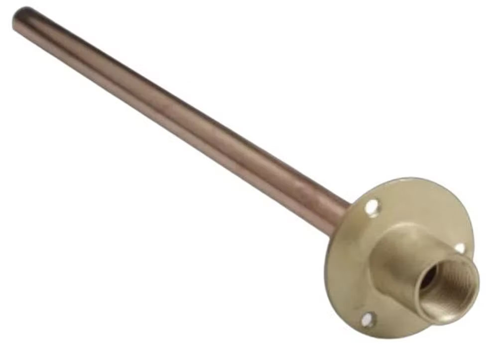 1/2" Wall Plate c/w 15mm Copper Tail x 350mm