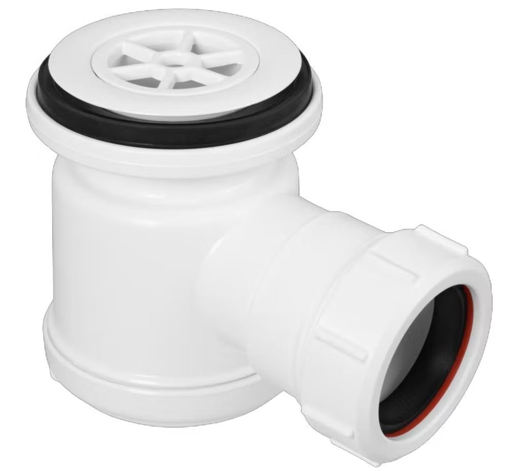 McAlpine shower trap with 19mm seal and 70mm white plastic flange STW1R