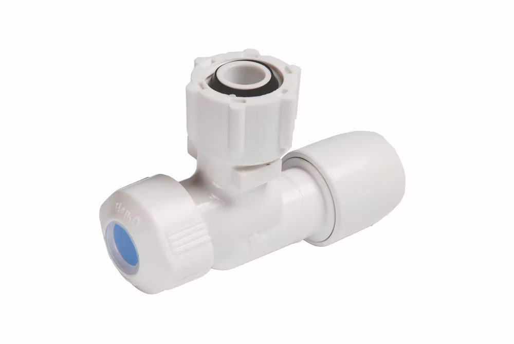 Hep2O angled service valve 0.5"x15mm white