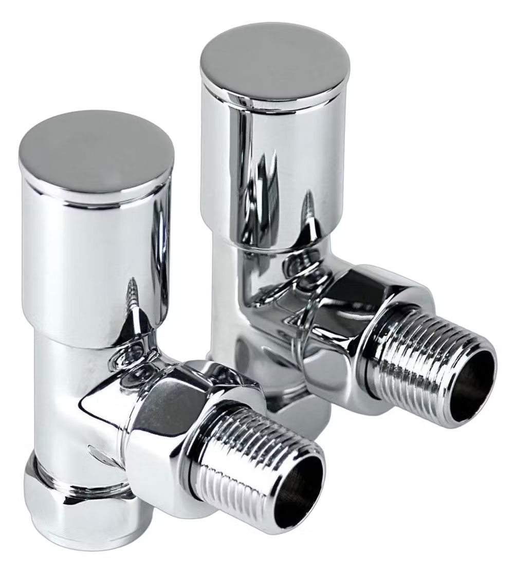 INTA 1025CP ANGLED MODERN CHROME RADIATOR VALVES