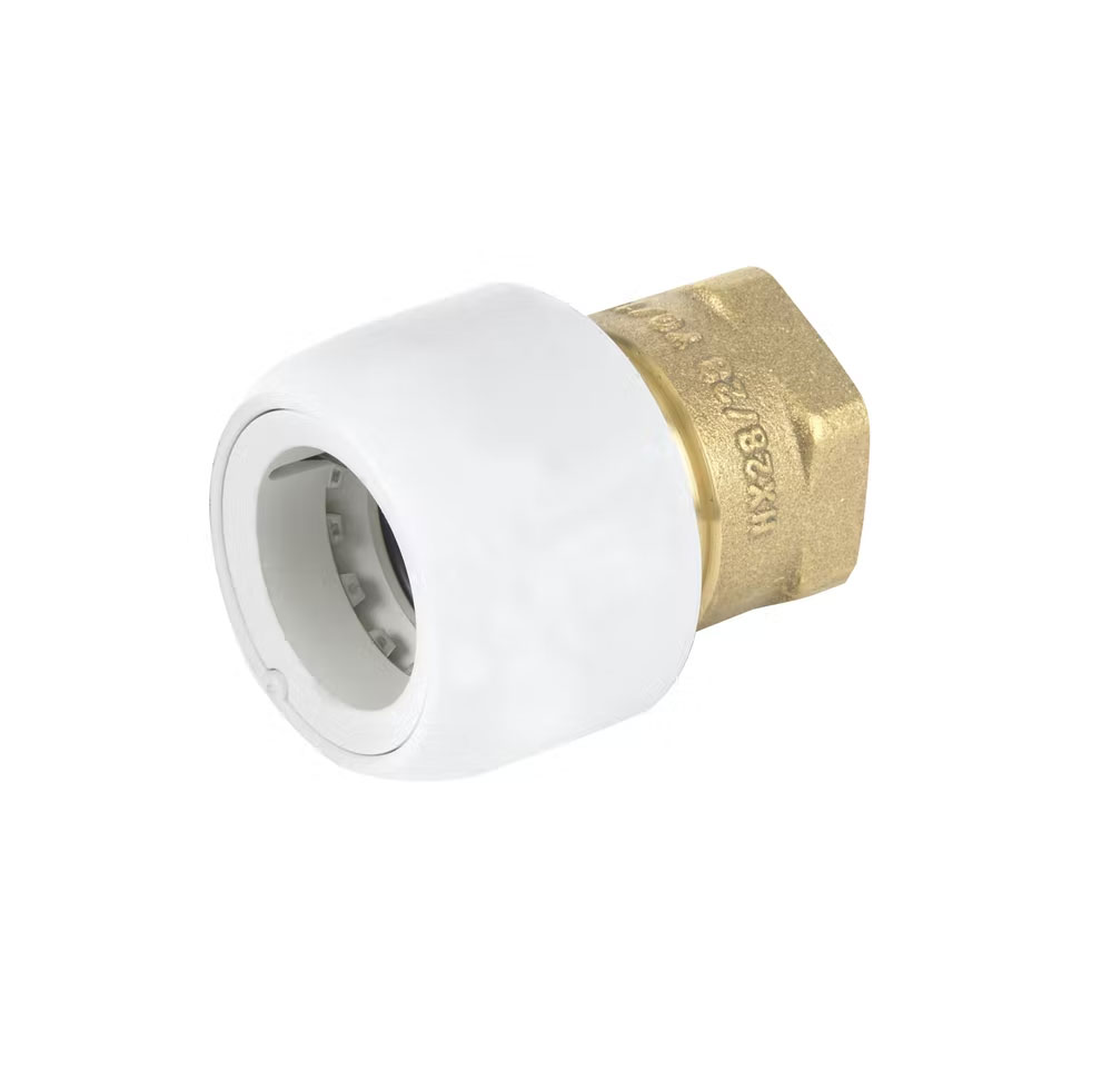 Hep2O female brass adaptor 1"x28mm white