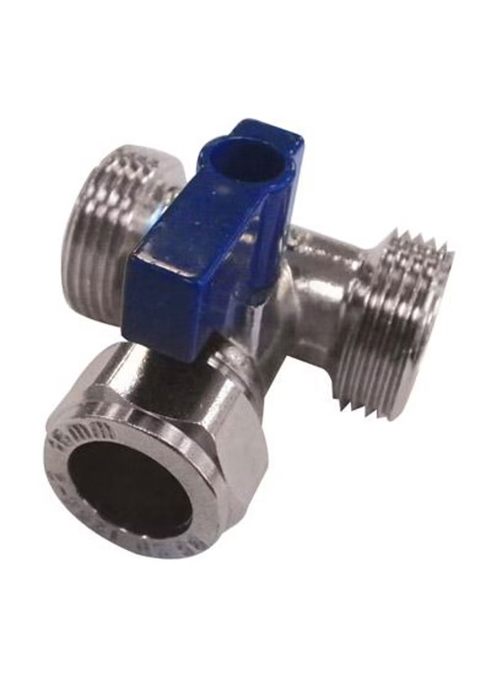 Washing machine valve tee 15mm x 3/4" x 3/4" dual appliance