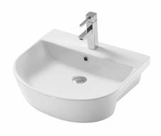 Kameo 560mm 1th Semi Recessed Basin