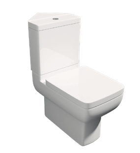 Options 600 C/C WC Pan C/C Corner Cistern Premium Soft Close Seat