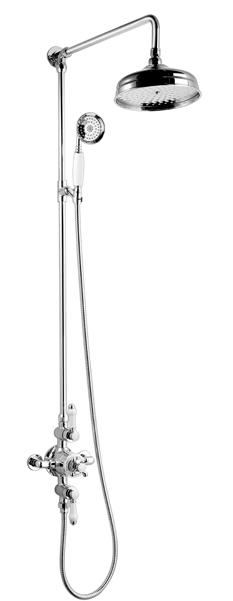 Showering Viktory Option 5 Thermostatic Shower With Overhead Drencher And Slide Rail Kit