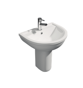 Lifestyle 450mm 1th Basin Semi Pedestal