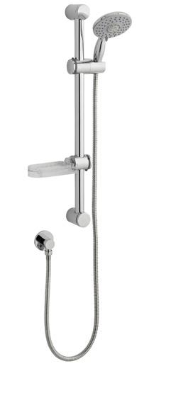 Showering Plan Option 10 Twin Round Push Button Thermostatic Shower With Slide Rail Kit And Overhead Drencher