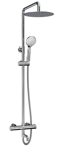 Showering Plan Option 11 Thermostatic Shower With Overhead Drencher, Sliding Handset And Bath Filler Spout