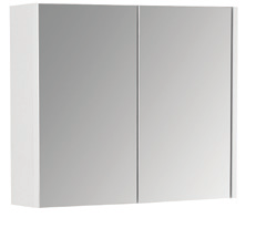 Furniture & Mirrors Purity 800mm Mirror Cabinet - White Gloss H 650 X W 800 X D 120