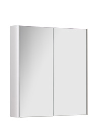 Furniture & Mirrors Arc 600mm Mirror Cabinet - White Gloss H 600 X W 600 X D 160