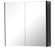 Furniture & Mirrors Arc 600mm Mirror Cabinet - Matt Graphite H 600 X W 600 X D 160