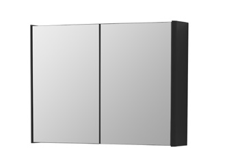 Furniture & Mirrors Arc 800mm Mirror Cabinet - Matt Graphite H 600 X W 800 X D 160