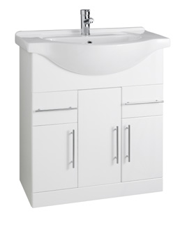 Furniture & Mirrors Encore 750mm Cabinet With Basin Depth 330mm, With Basin 485mm