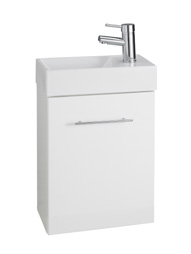 Furniture & Mirrors Encore Wall Mounted Cube Cloakroom Unit With Basin 410 X 220mm