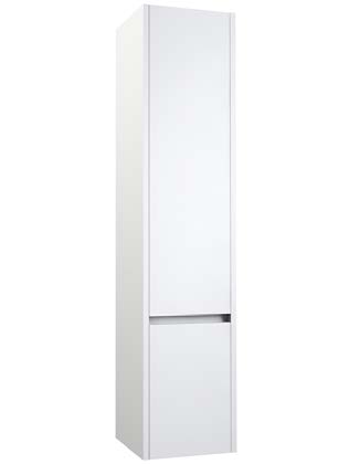 FURNITURE & MIRRORS CITY WALL MOUNTED TALL UNIT - WHITE H 1600 X W 350 X D 350 FUR724CI