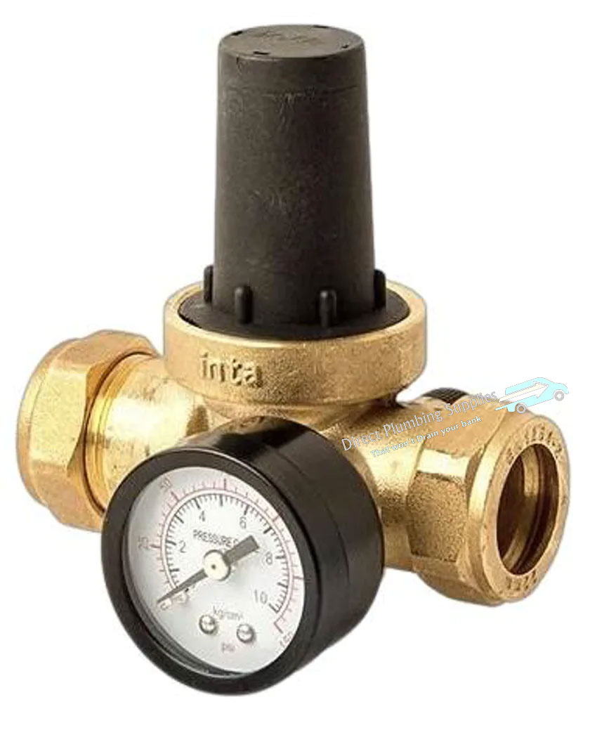 Inta Pressure Reducing Valve 22mm With Gauge Including 15mm Reducing Set