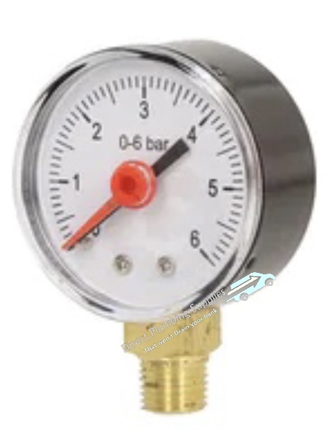 10 Bar Pressure Gauge 1/4" side Connection