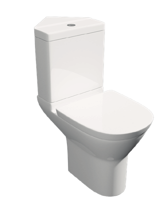 Project Round C/C WC Pan including C/C Corner Cistern with Soft Close Seat