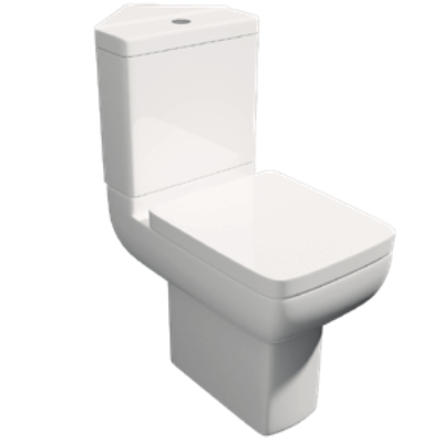 Options 600 C/C WC Pan C/C Corner Cistern Premium Soft Close Seat