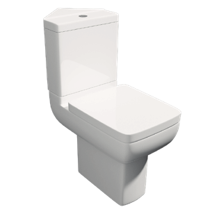 Options 600 C/C WC Pan C/C Corner Cistern Premium Soft Close Seat