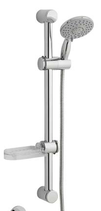 SHOWER ACCESSORIES DELUGE SLIDE RAIL KIT WITH SOAP TRAY AND 6 MODE MULTI-FUNCTION HANDSET SHO080DE