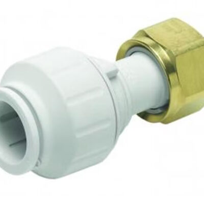 15mm x 1/2″ Speedfit Straight Tap Connector White (brass nut)
