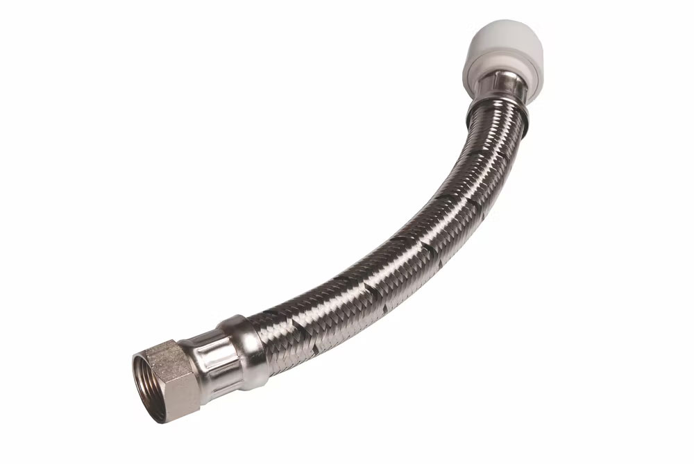Hep2O flexible tap connector with brass valve 0.75″x22mm 300mm