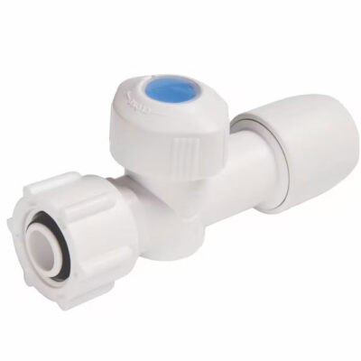 Hep2O straight service valve 0.5″x15mm white