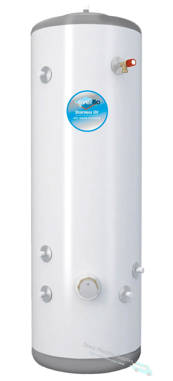 Everflo Unvented Cylinder Slim-Fit Indirect 180lt (**Collection Only, Not For Delivery**)