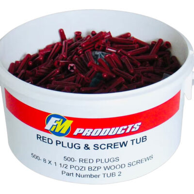 Plug And Screw Tub Red (500)