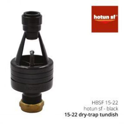 Hotun Dry Trap Tundish 15mm JG Speedfit x 22mm Compression Black