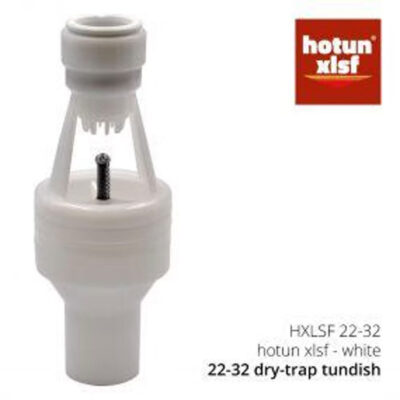 Hotun Hiflo Dry Trap Tundish XL 22mm JG Speedfit x 32mm Universal/Pushfit White