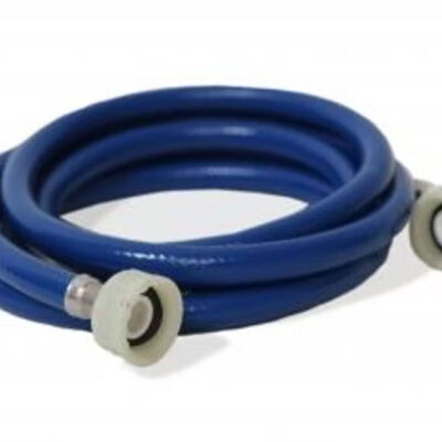 Blue washing machine hose