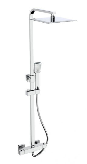 Showering Pure Option 5 Thermostatic Shower With Overhead Drencher And Sliding Handset